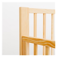 Łóżeczko dla dzieci New Baby BASIC z opuszczalnym bokiem naturalne
