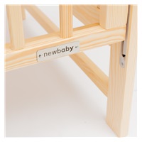Łóżeczko dla dzieci New Baby BASIC z opuszczalnym bokiem naturalne