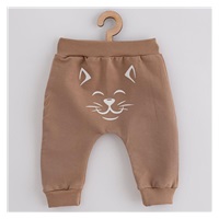 Niemowlęce spodnie dresowe i bluza New Baby Animals Cat beżowy