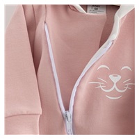 Niemowlęce spodnie dresowe i bluza New Baby Animals Cat old pink