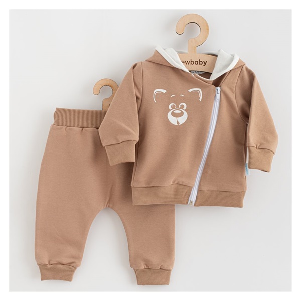 Niemowlęce spodnie dresowe i bluza New Baby Animals Bear beżowy