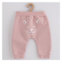 Niemowlęce spodnie dresowe i bluza New Baby Animals Cat old pink