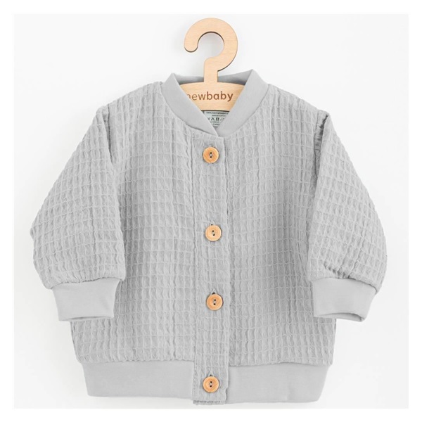 Kaftanik muślinowy dla niemowląt New Baby Comfort clothes szary