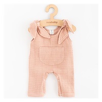 Ogrodniczki muślinowe dla niemowląt New Baby Comfort clothes różowy