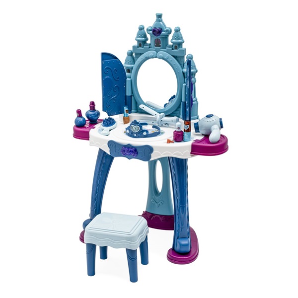 Dziecięca toaletka Lodowy świat ze światłem, muzyką i krzesełkiem BABY MIX