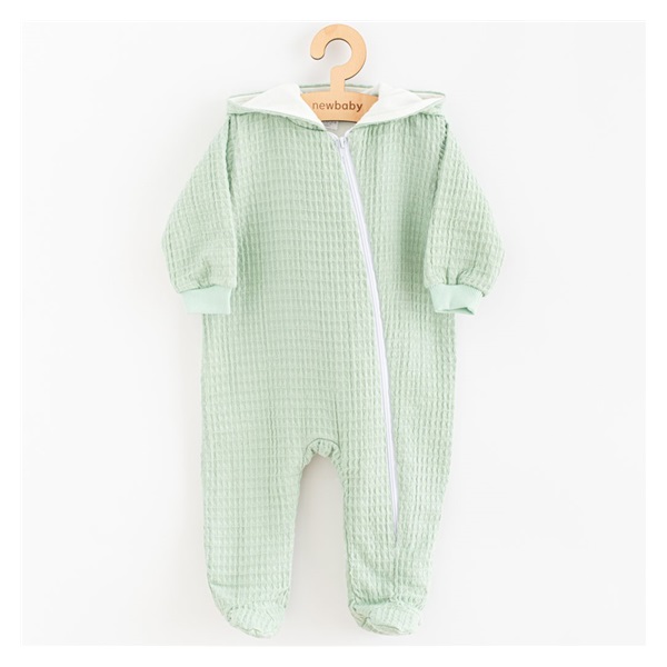 Muślinowy kombinezon z kapturem dla niemowląt New Baby Comfort clothes szałwa