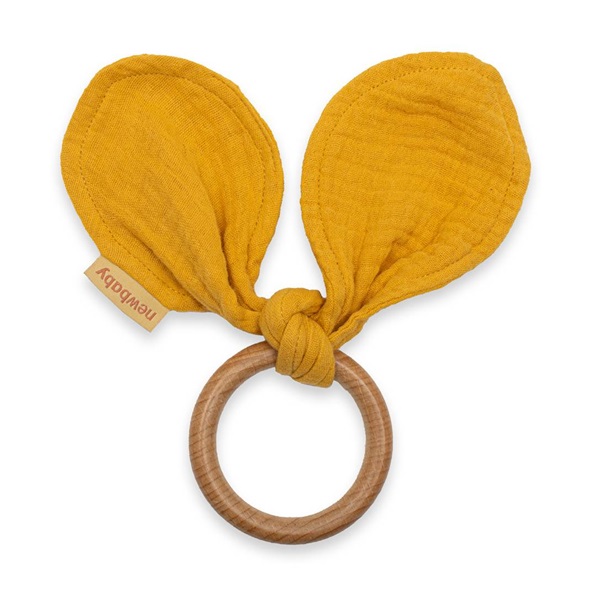 Gryzak dla dzieci New Baby Ears mustard