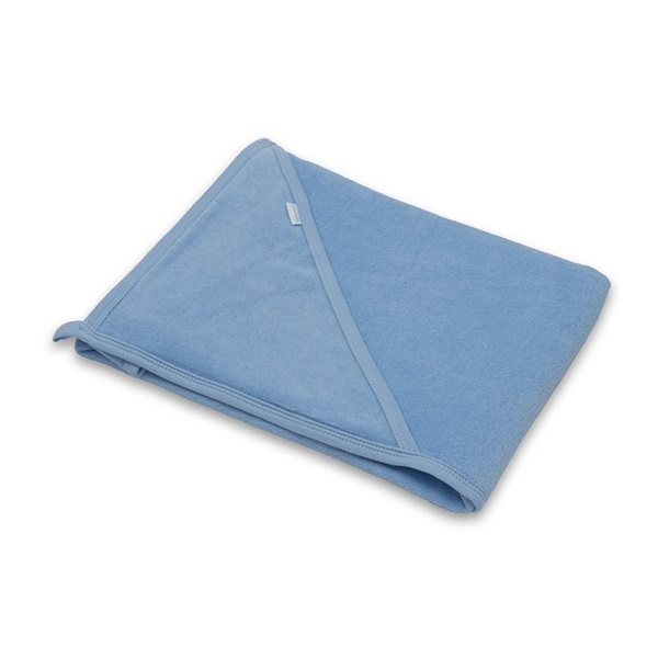 Okrycie kąpielowe frotte z kapturkiem New Baby Comfortably 100x100 cm blue