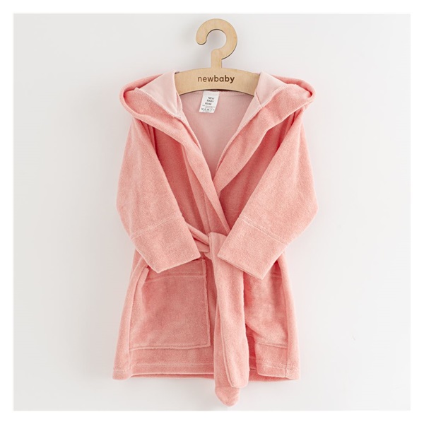 Dziecięcy frotte szlafrok New Baby Comfortably pink