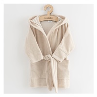 Dziecięcy frotte szlafrok New Baby Comfortably beige