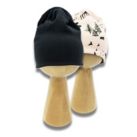 Niemowlęca dwustronna czapka Nicol Bambi szaro beżowy