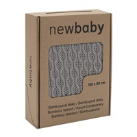 Kocyk bambusowy New Baby ze wzorem 100x80 cm grey
