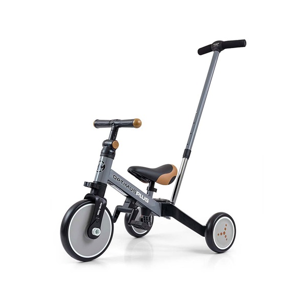 Rowerek Milly Mally 4w1 Optimus Plus z rączką grey