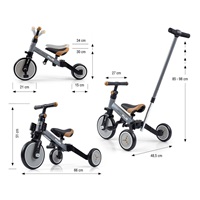 Rowerek Milly Mally 4w1 Optimus Plus z rączką grey