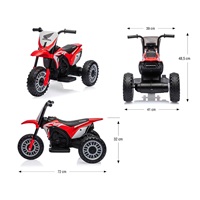 Pojazd na akumulator Milly Mally Honda CRF 450R czerwony