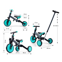Rowerek Milly Mally 4w1 Optimus Plus z rączką mint