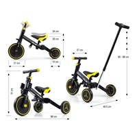 Rowerek Milly Mally 4w1 Optimus Plus z rączką black