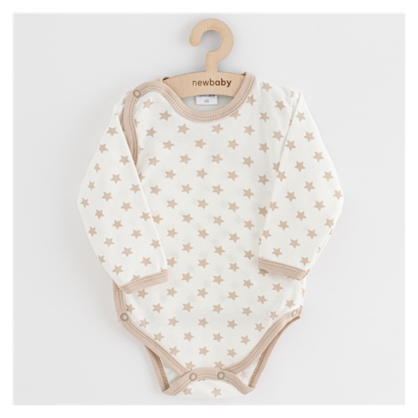 Niemowlęce całorozpinane body New Baby Classic II gwiazdy beżowe