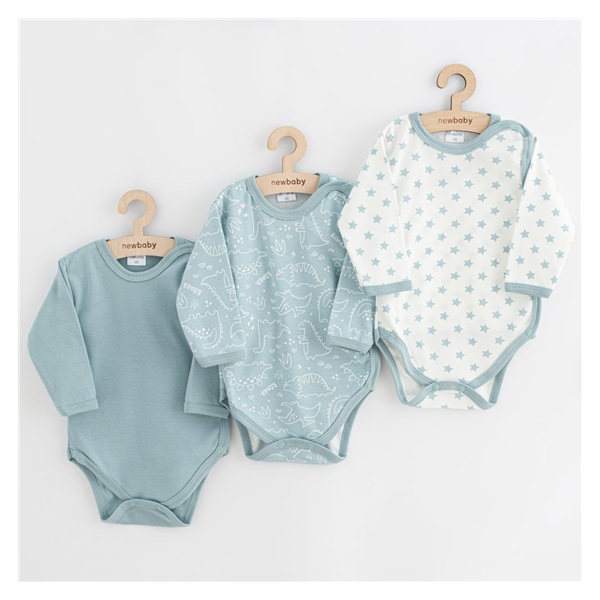 Niemowlęce całorozpinane body New Baby Classic II Dziewczynka 3szt miętowy