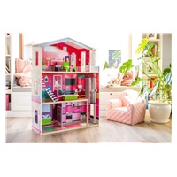 Drewniany domek dla lalek - Rezydencja Malibu ECOTOYS