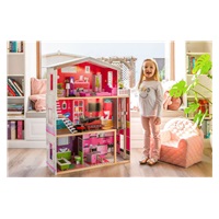 Drewniany domek dla lalek - Rezydencja Malibu ECOTOYS