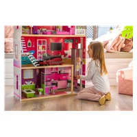 Drewniany domek dla lalek - Rezydencja Malibu ECOTOYS