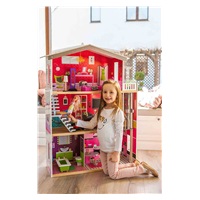 Drewniany domek dla lalek - Rezydencja Malibu ECOTOYS