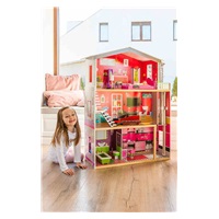 Drewniany domek dla lalek - Rezydencja Malibu ECOTOYS