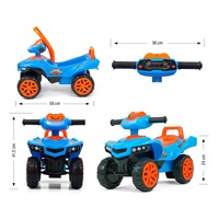 Dziecięcy jeździk z dźwiękiem Quad Milly Mally Monster Blue
