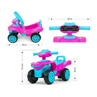 Dziecięcy jeździk z dźwiękiem Quad Milly Mally Monster Pink