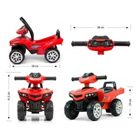 Dziecięcy jeździk z dźwiękiem Quad Milly Mally Monster Red
