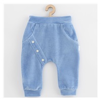 Niemowlęce welurowe spodnie New Baby Suede clothes niebieski