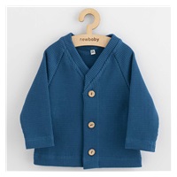 Niemowlęcy kaftanik zapinany na guziki  New Baby Luxury clothing Oliver niebieski