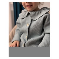 Niemowlęcy kaftanik zapinany na guziki New Baby Luxury clothing Laura szary