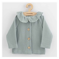 Niemowlęcy kaftanik zapinany na guziki  New Baby Luxury clothing Laura szary