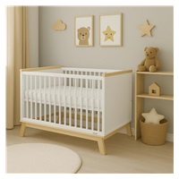 Łóżeczko dla dzieci tapczanik New Baby MARCUS 120x60 cm białe/natural