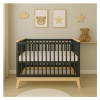 Łóżeczko dla dzieci tapczanik New Baby MARCUS 120x60 cm grafit/natural