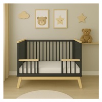 Łóżeczko dla dzieci tapczanik New Baby MARCUS 120x60 cm grafit/natural