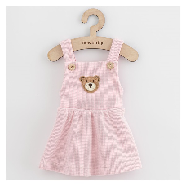 Niemowlęca sukieneczka na szelkach New Baby Luxury clothing Laura różowa