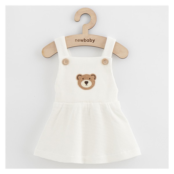 Niemowlęca sukieneczka na szelkach New Baby Luxury clothing Laura biała