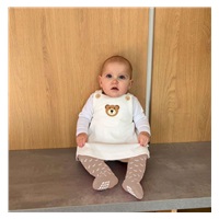 Niemowlęca sukieneczka na szelkach New Baby Luxury clothing Laura biała