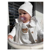 Dziecięca bawełniana czapka New Baby Luxury clothing biała