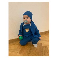 Dziecięca bawełniana czapka New Baby Luxury clothing niebieska