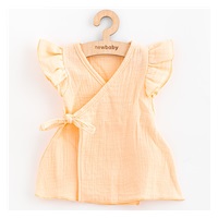 Letnia niemowlęca muślinowa sukienka New Baby Leny peach
