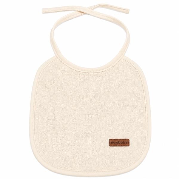 Dziecięcy śliniak frotte podszyty PVC New Baby beżowy