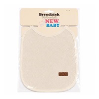 Dziecięcy śliniak frotte podszyty PVC New Baby beżowy