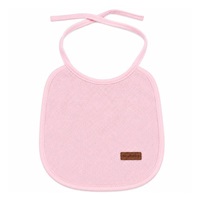Dziecięcy śliniak frotte podszyty PVC New Baby różowy