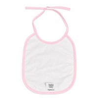 Dziecięcy śliniak frotte podszyty PVC New Baby różowy