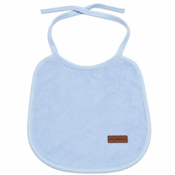 Dziecięcy śliniak frotte podszyty PVC New Baby niebieski