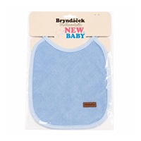 Dziecięcy śliniak frotte podszyty PVC New Baby niebieski